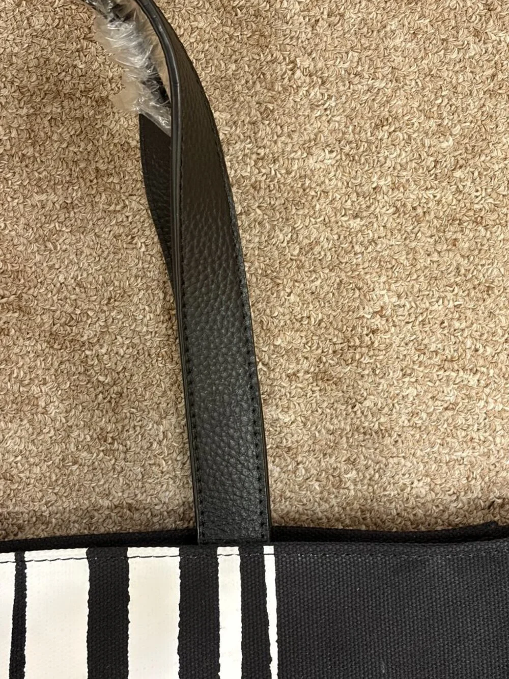 Bruno Magli Canvas Tote with Leather Straps